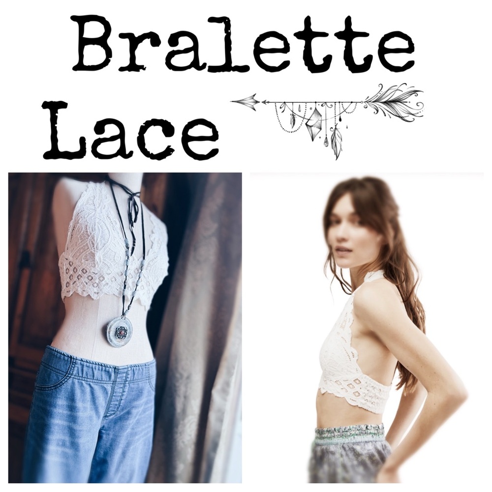 Free People White Lace Bralette